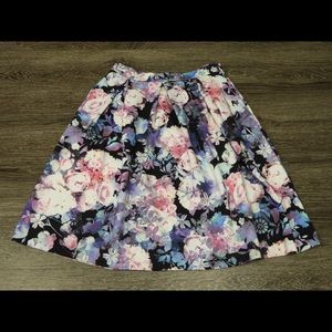 Spring floral tea lengthen skirt